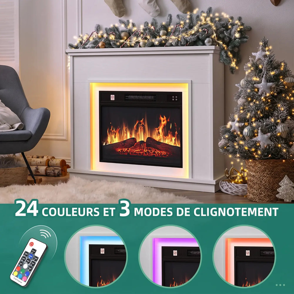 Cheminée Electrique Effet Flamme 3D Réaliste