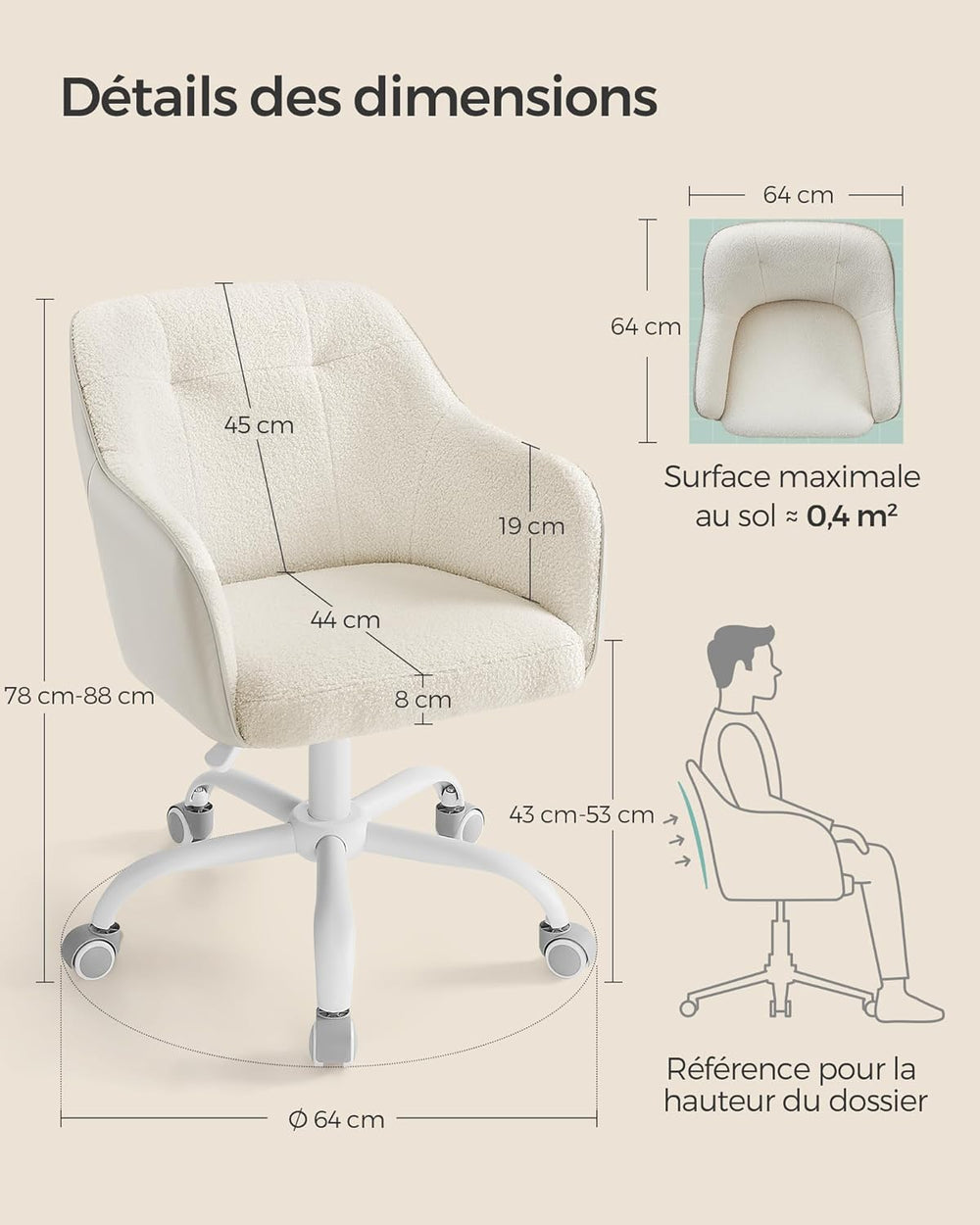ComfyChaise™ Ergonomique - Capacité 110 kg