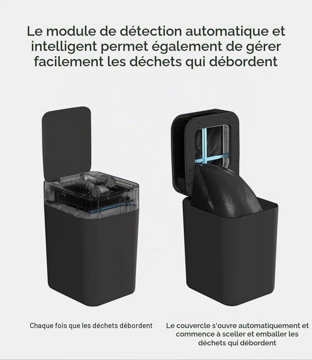 TOWNEW T1S - Poubelle automatique 15,5 L, sac auto-scellé