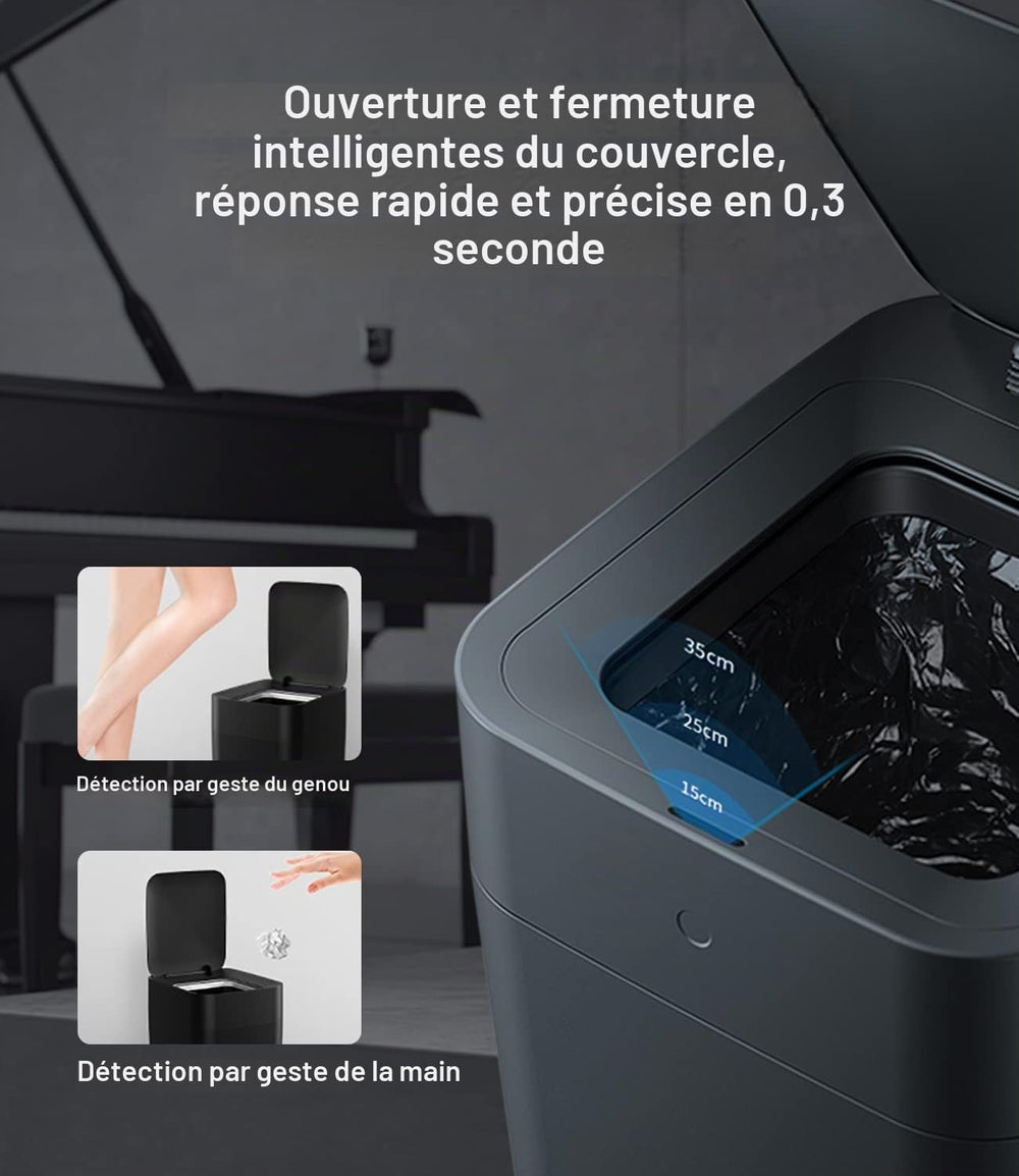 TOWNEW T1S - Poubelle automatique 15,5 L, sac auto-scellé