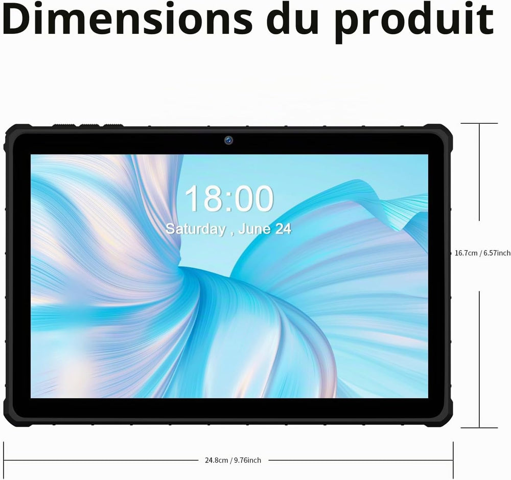 PRITOM - Tablette 10,1 pouces avec clavier et souris, 16 Go + 64 Go, Android 15