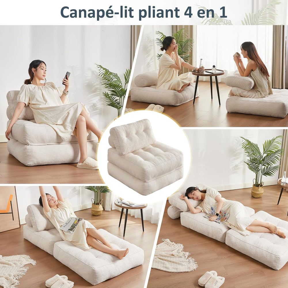 Canapé Lit 4-en-1 Pliable