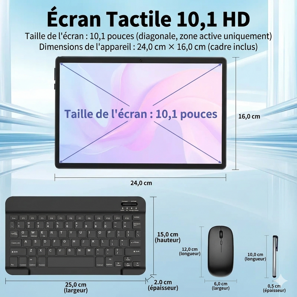 Astra Tablette 2-en-1 avec Clavier & Souris
