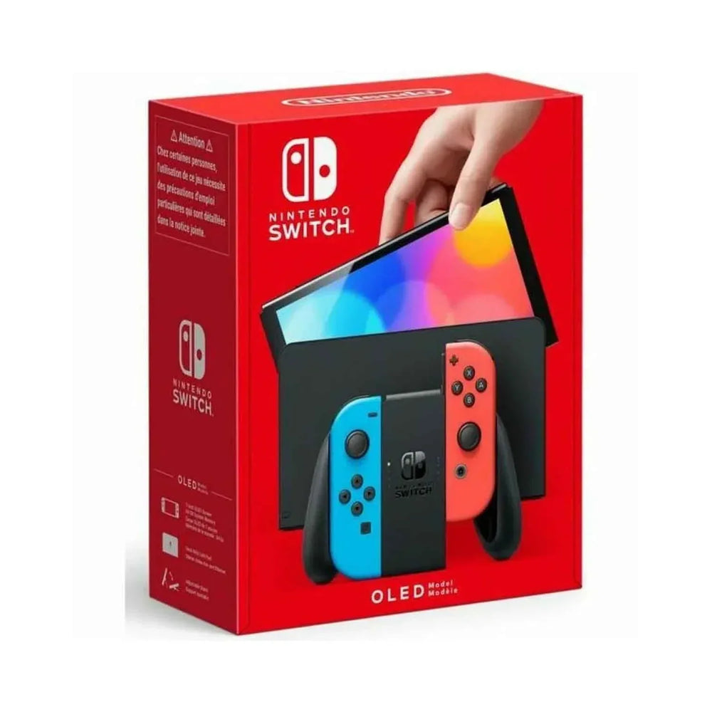 Console Nintendo Switch Nintendo Switch (modèle OLED) avec station d’accueil et manettes Joy-Con blanches