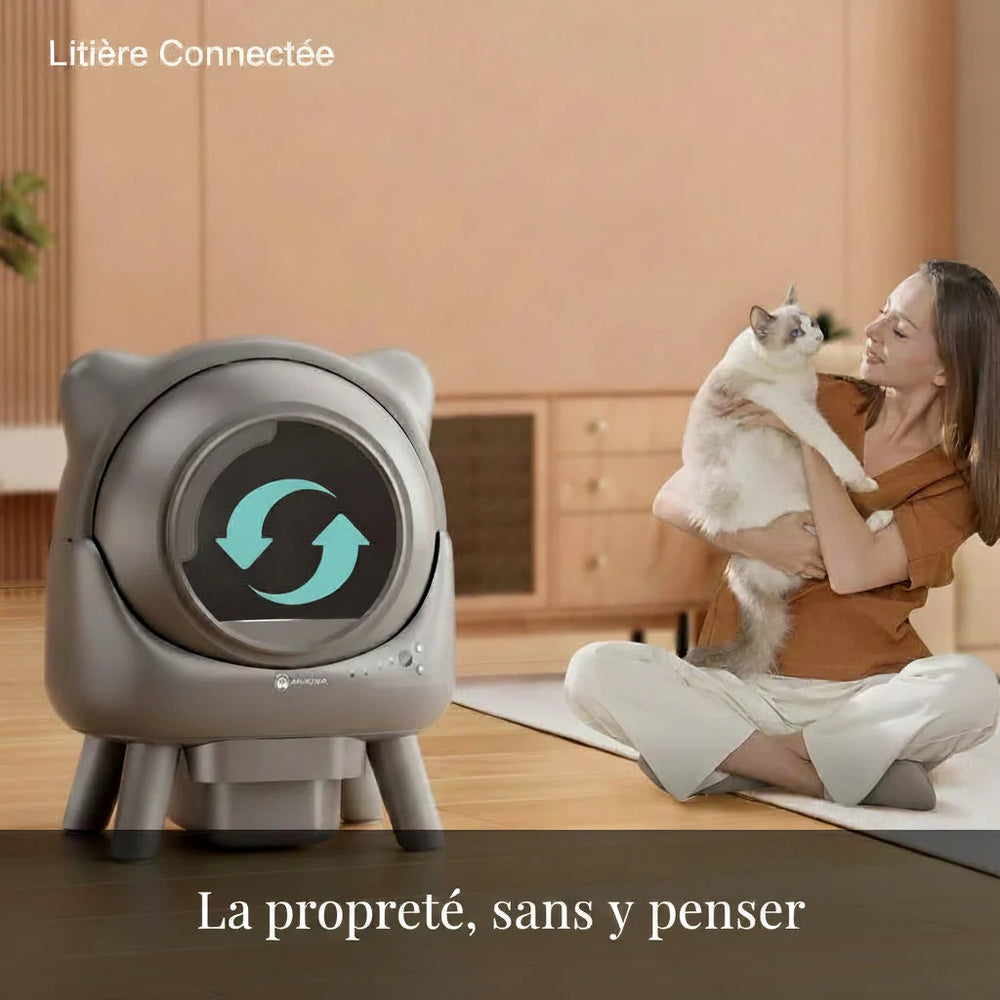 AMICURA X1 Plus - Litière autonettoyante connectée 80 L