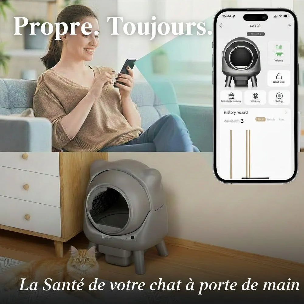 AMICURA X1 Plus - Litière autonettoyante connectée 80 L