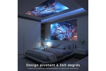Vidéoprojecteur GENERIQUE Vidéoprojecteur 1080P Supportée – VISULAPEX U1 Lite – Projecteur Portable Mignon – 5G WiFi Bluetooth – Rotation à 360°- Home Cinéma