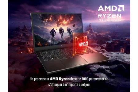 PC portable Acer gaming Nitro V 15 ANV15-41-R30V 15,6″ Full HD 165 Hz AMD Ryzen™ 5 16 Go RAM 512 Go SSD Nvidia GeForce RTX 3050 Noir