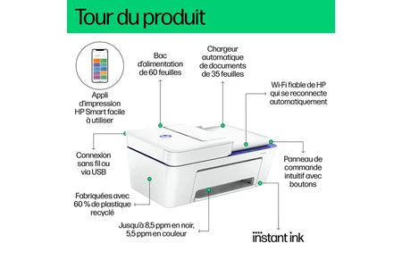 Imprimante multifonction Hp DeskJet 4230e Tout-en-un » ELIGIBLE INSTANT INK »