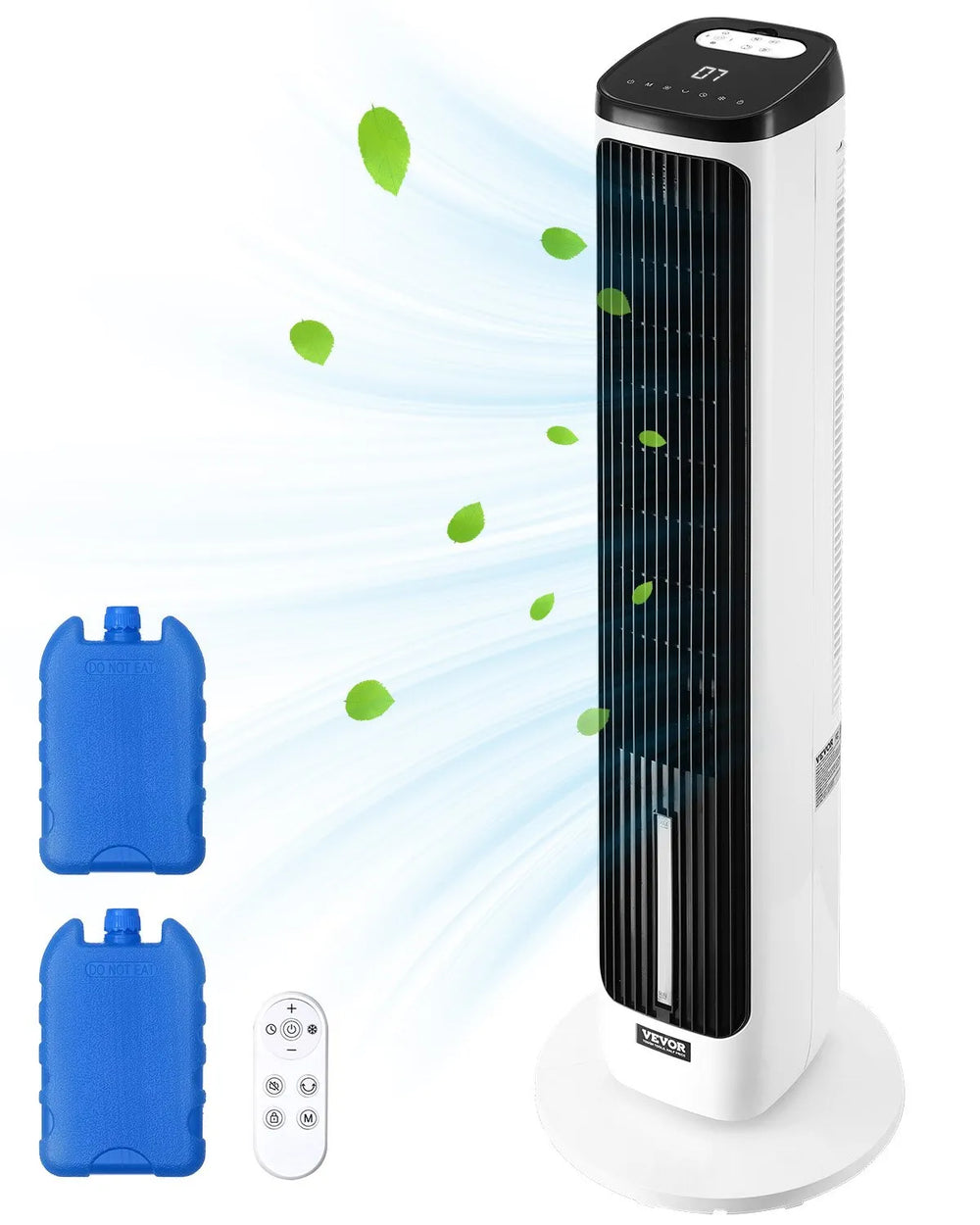 VEVOR Ventilateur Tour Colonne 1017 mm — Oscillation 70°, Silencieux, Humidificateur 4L, Télécommande & Minuterie 24h