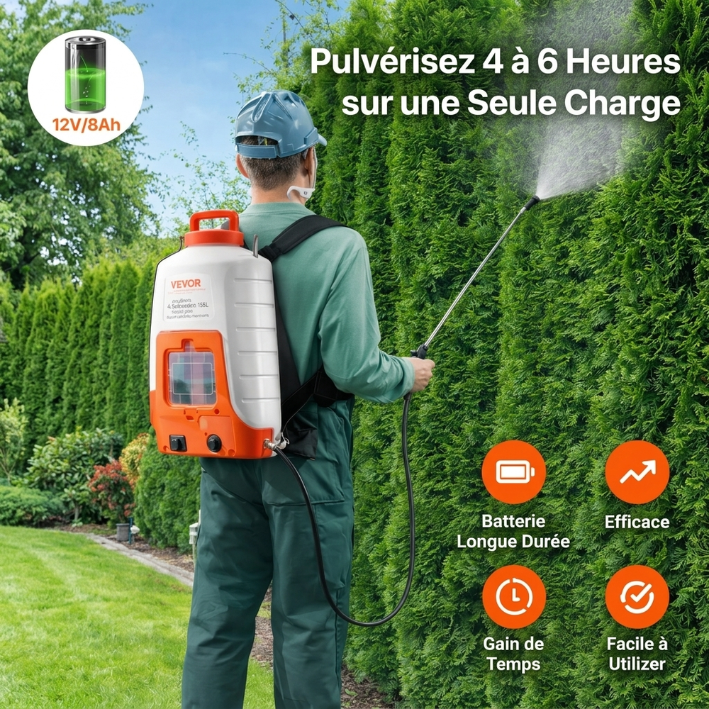 Vevor - Pulvérisateur Électrique à Dos 16 L