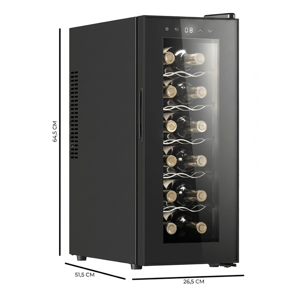 Cave à vin Cecotec Bolero GrandSommelier 1250 CoolCrystal — 12 bouteilles