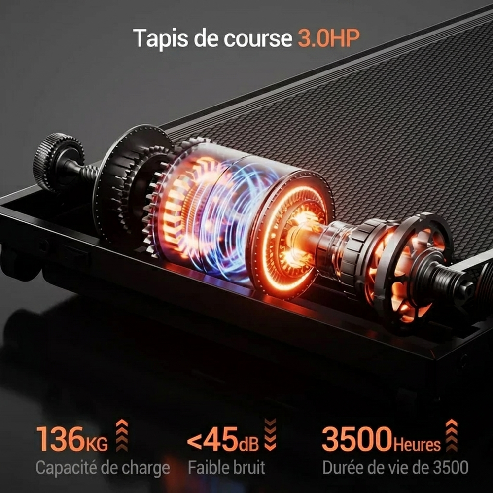 Umay SF10 Tapis de course pliable avec inclinaison de 10%/15% et vitesse maximale de 12 km/h
