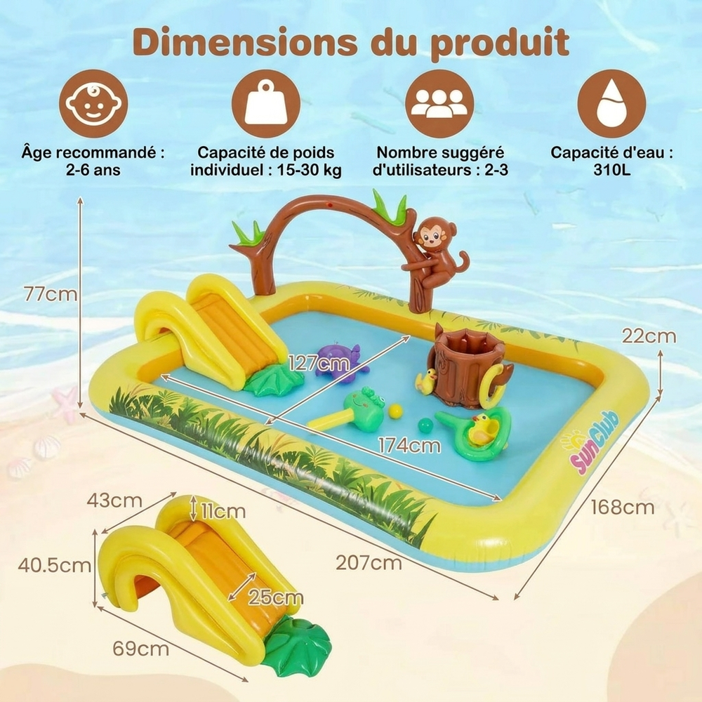 GOPLUS - Piscine Gonflable pour Enfants