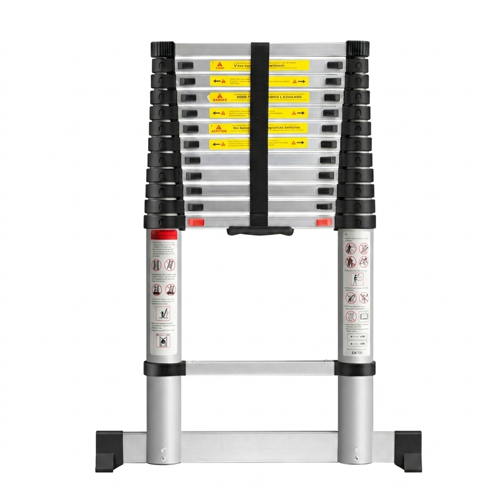 Échelle télescopique aluminium 4,4 m — charge 150 kg