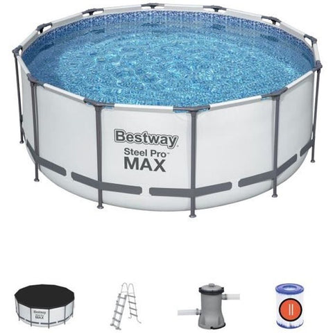 Kit Piscine hors sol tubulaire BESTWAY Steel Pro Max - 366 x 122 cm