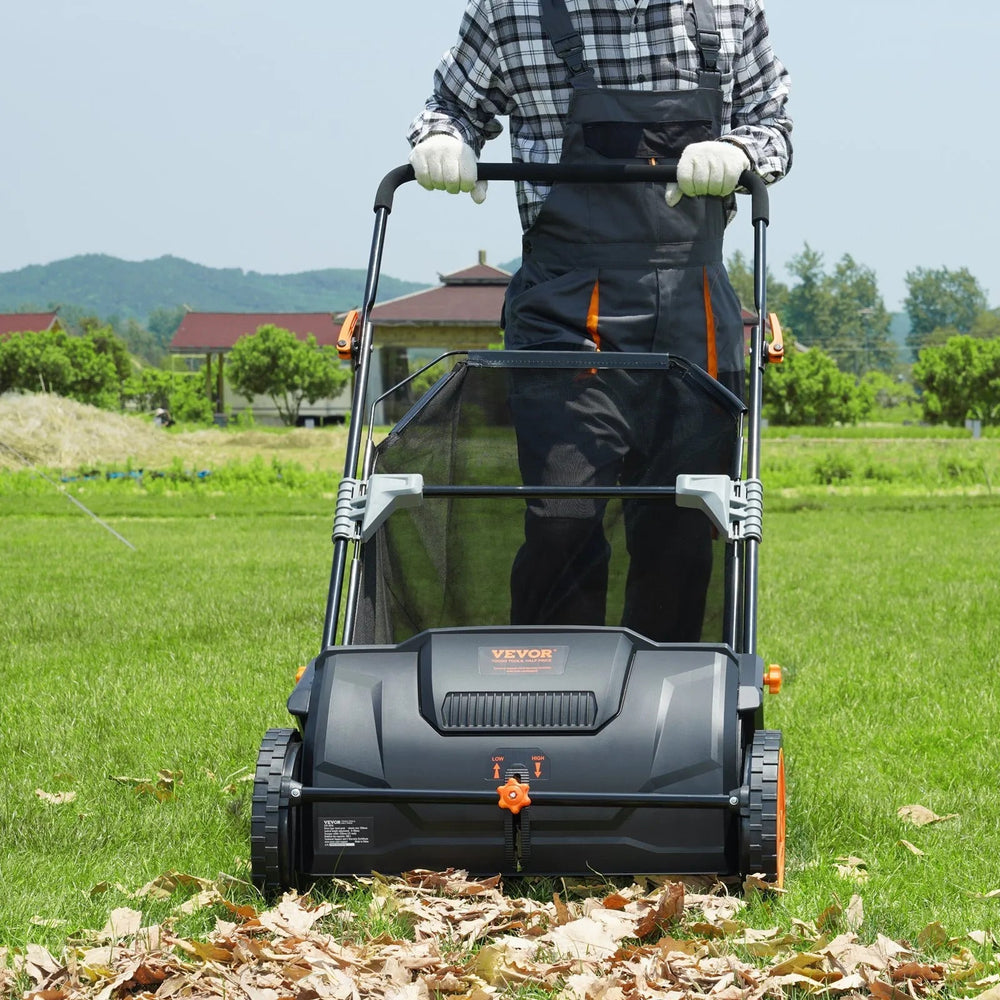 LeafMaster - Balayeuse à Gazon avec Bac à Grande Capacité