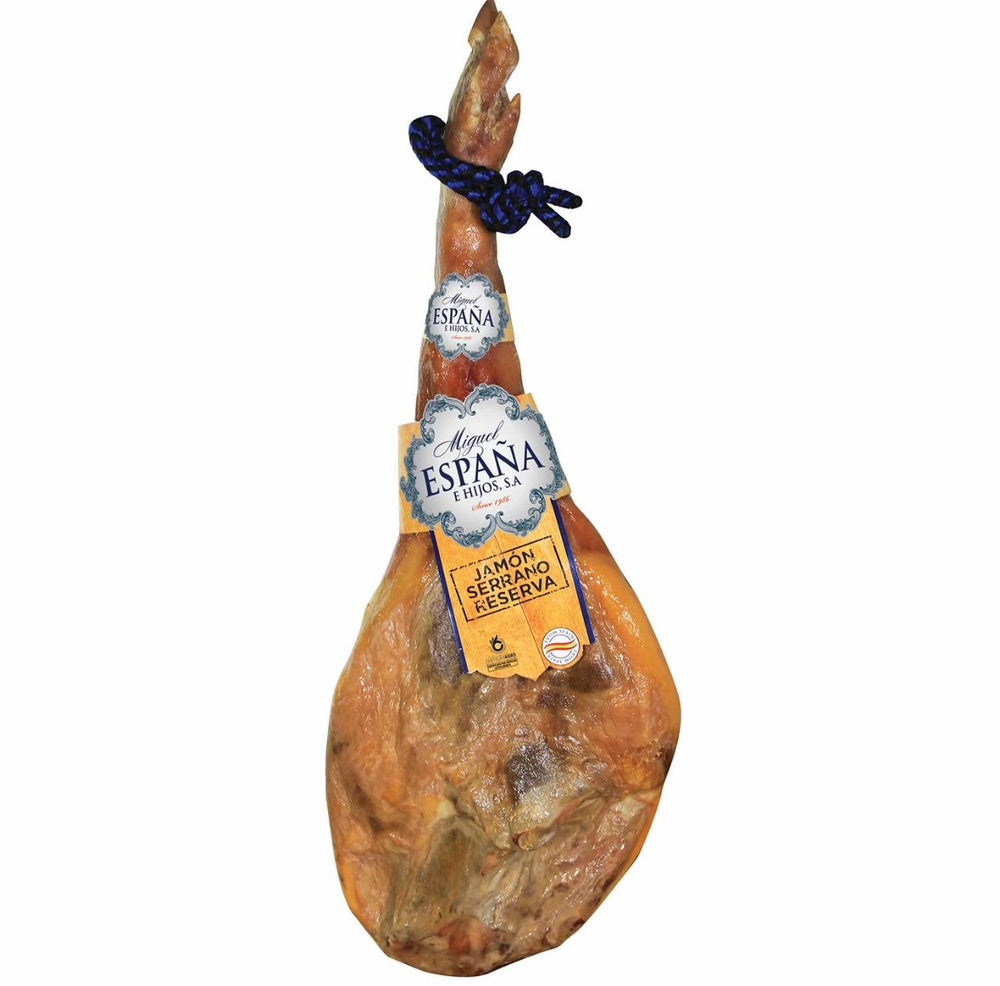 Lot de jambon serrano réserve 6 - 6,5kg + support à jambon
