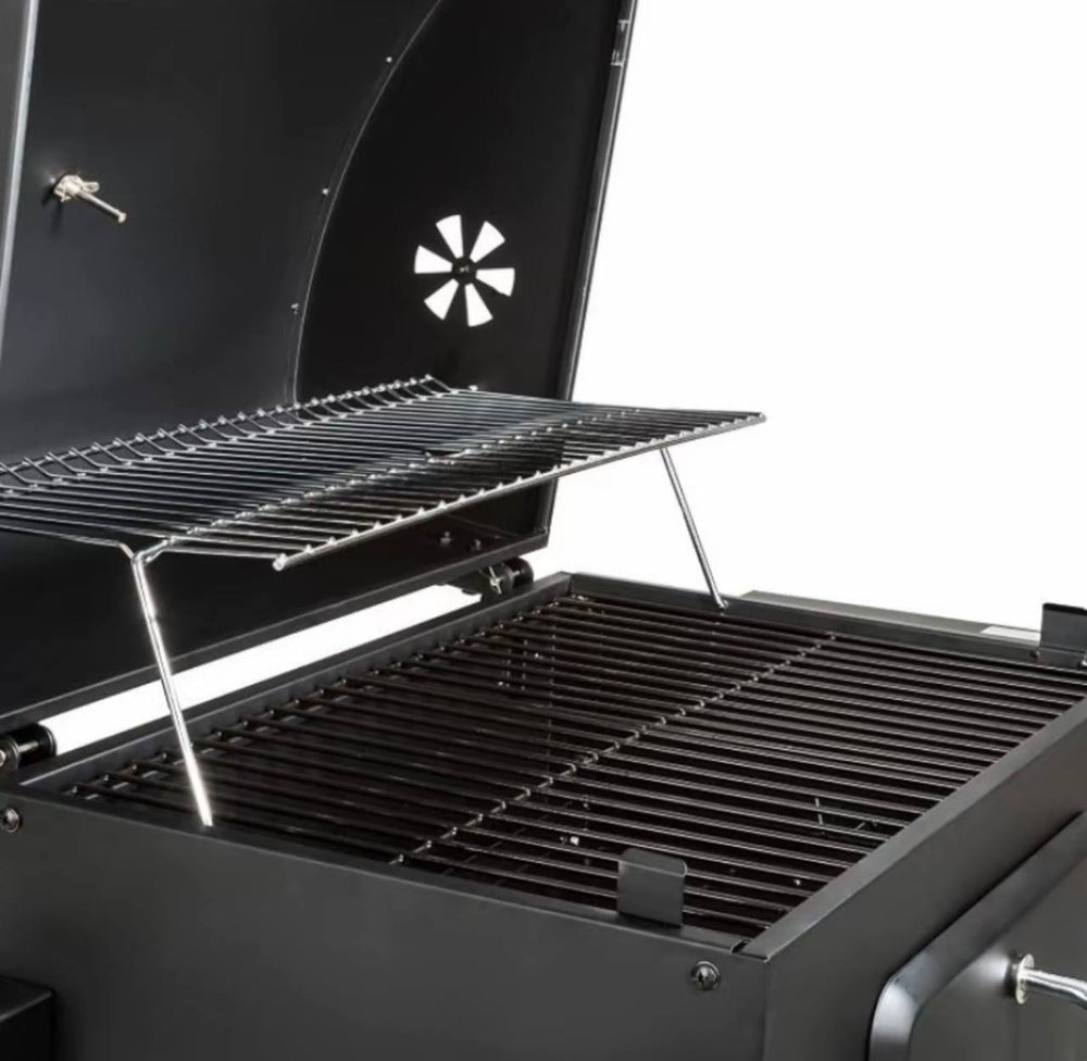 Barbecue charbon 3-en-1 — Grill, Fumoir & Rôtissoire