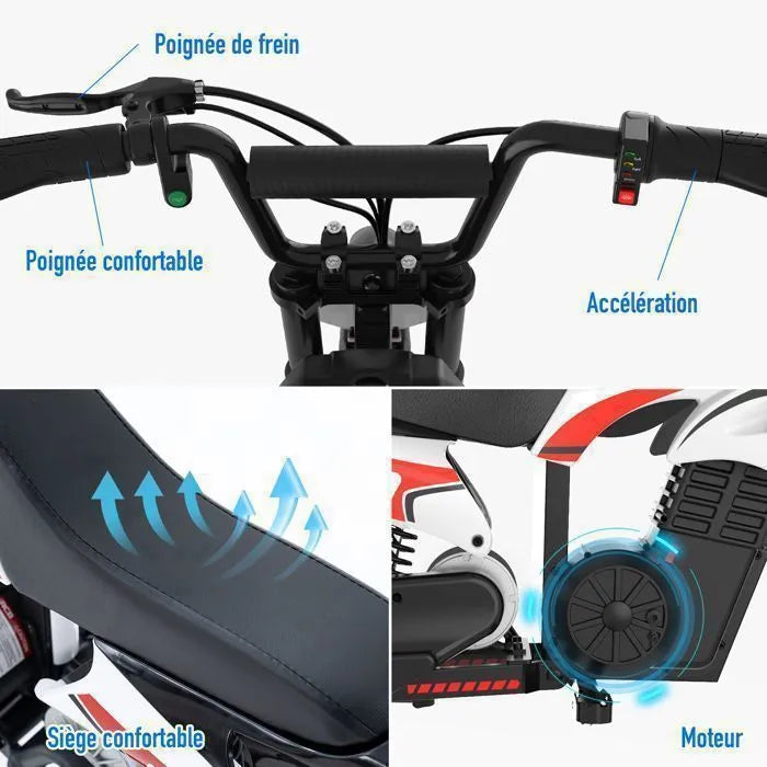 Moto électrique enfant RCB R9X PRO — 350W 25 km/h