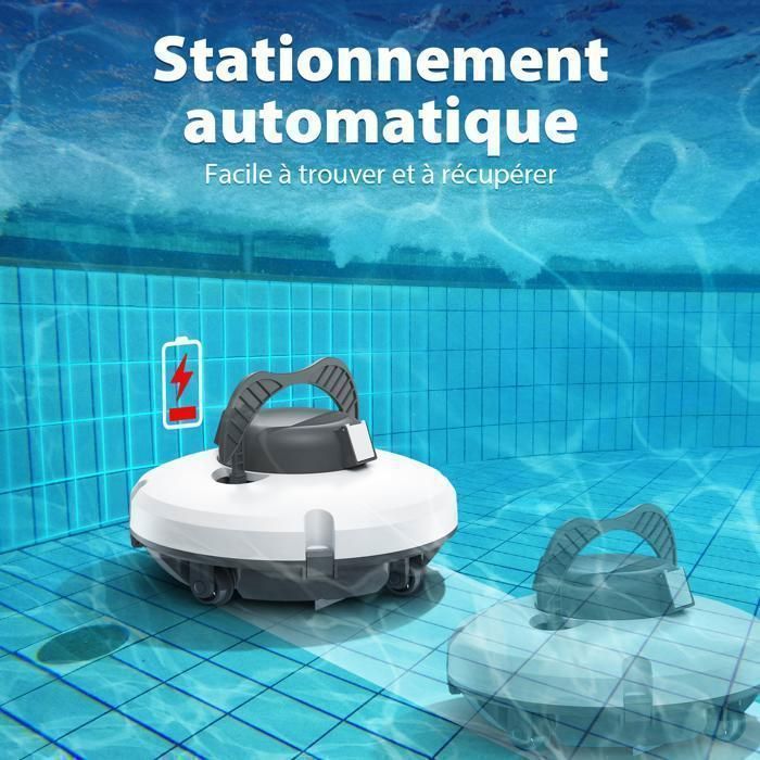 Robot piscine sans fil Redkey S100 — 130 min d'autonomie